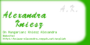 alexandra kniesz business card